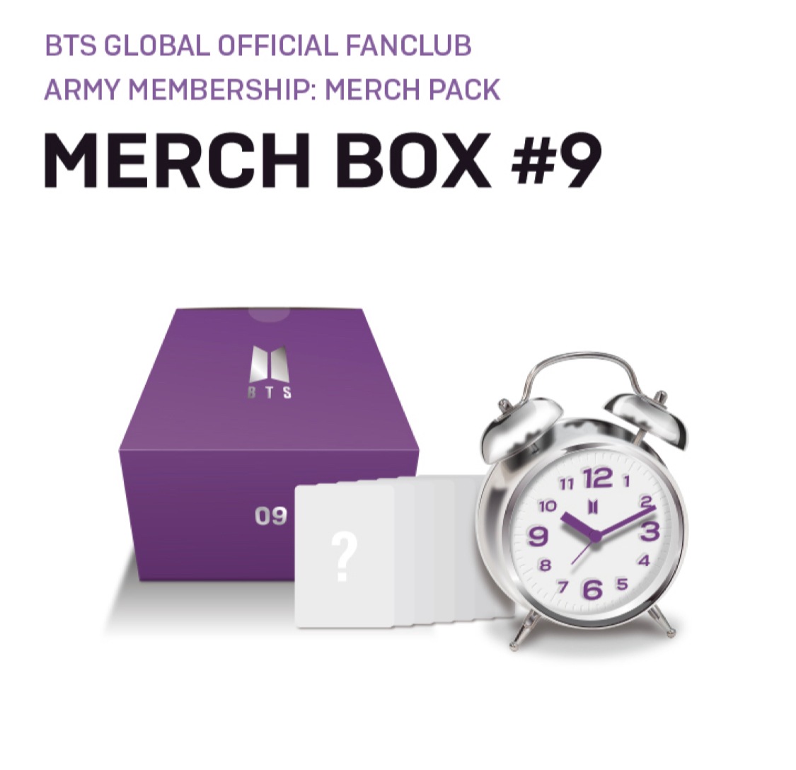 BTS MERCH ボックス マーチボックス#9　会員限定 目覚まし時計 トレカ ウィバースメンバーシップ限定