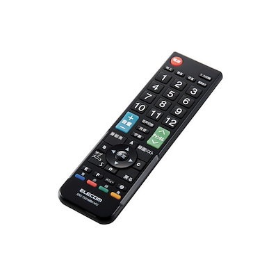 他サイト： エレコム ERC-TV01MBK-MU カンタンTVリモコン 12メーカー対応 Mサイズ ブラックの商品画像