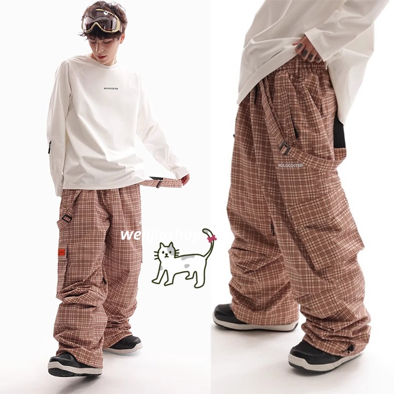 スノーボードウェア 2024 2025 単品パンツ メンズ レディース ズボン オーバーオール ゆったり ボトムス ウィンタースポーツ 防寒着 韓国風 防水 スノーウェア スキーウェア スノボウェア