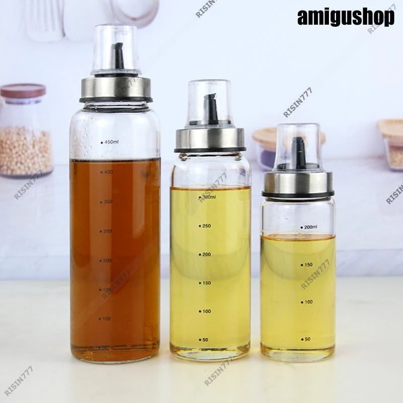 調味料入れ 調味料ボトル ガラス 収納 液体 大容量 500ml おしゃれ 油さし 醤油さし オイルボトル お手入れ簡単 耐摩耗性