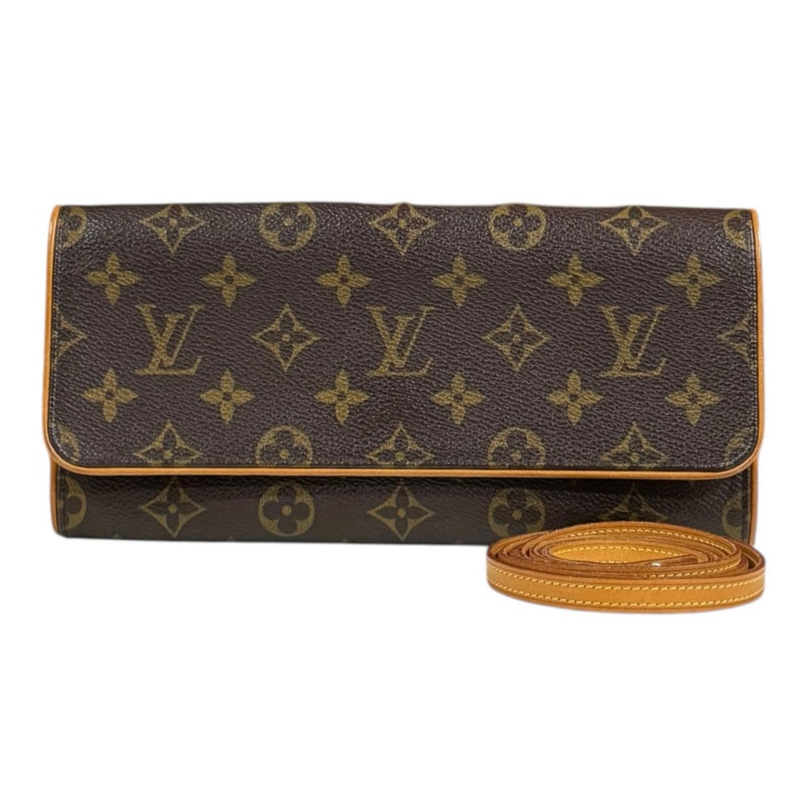 ルイヴィトン ポシェットツインGM モノグラム ショルダーバッグ モノグラムキャンバス M51852 ブラウン LOUIS VUITTON 中古