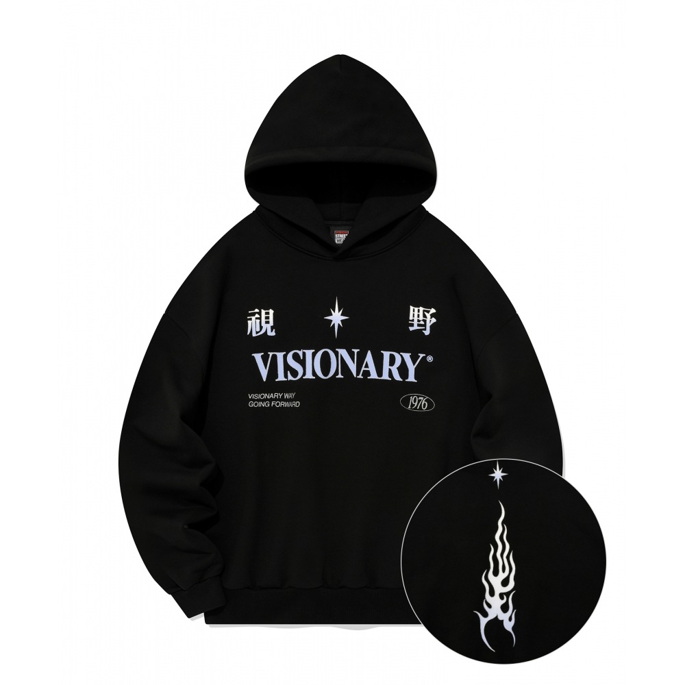 VISION ストリートウェア VSW フレームチームパーカーブラック
