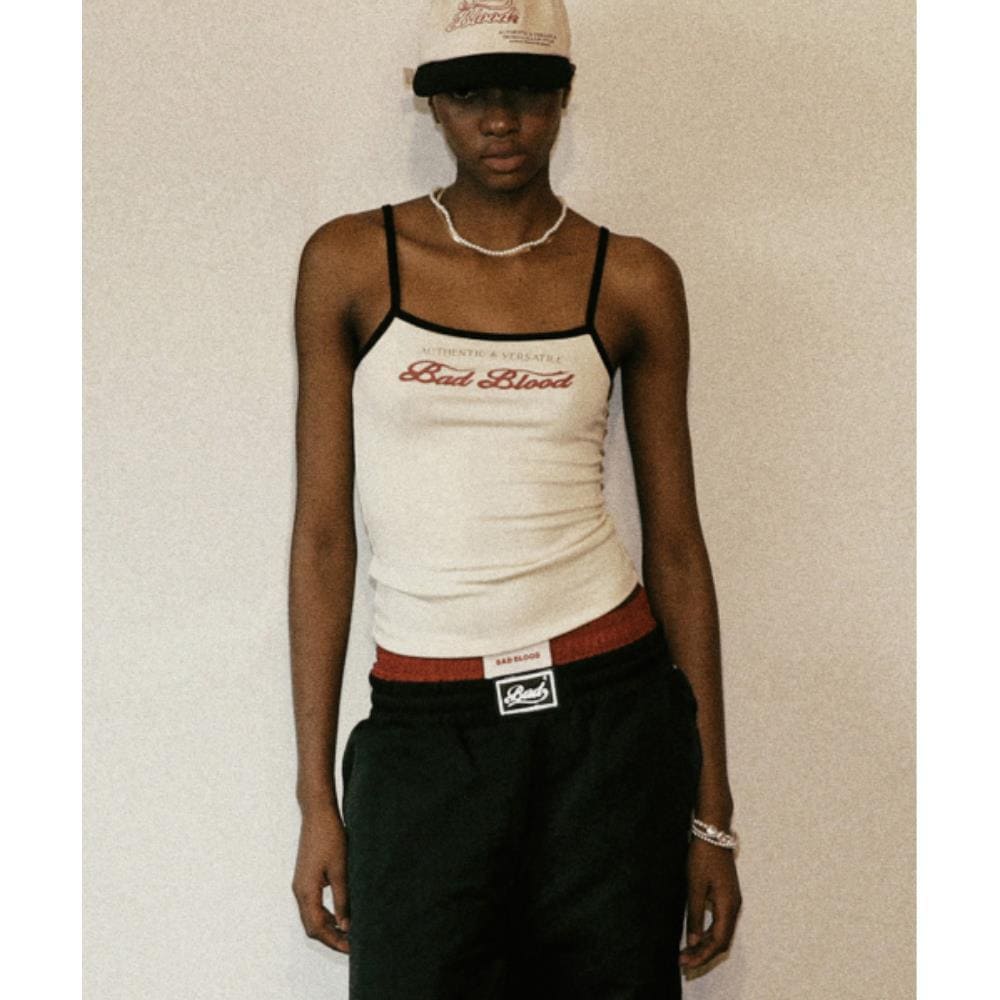 BADBLOOD Cindy String Tank Cream w-tnk24-035