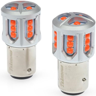 他サイト： トラック野郎御用達 竹村商会 S25 LED ダブル クルクルテール レッド 12v 24v 180度段違いピン BAY15dの商品画像