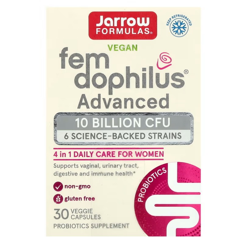 ヴィーガンFem Dophilus（フェム ドフィラス）アドバンスト 100億CFU（104mg） ベジカプセル30粒