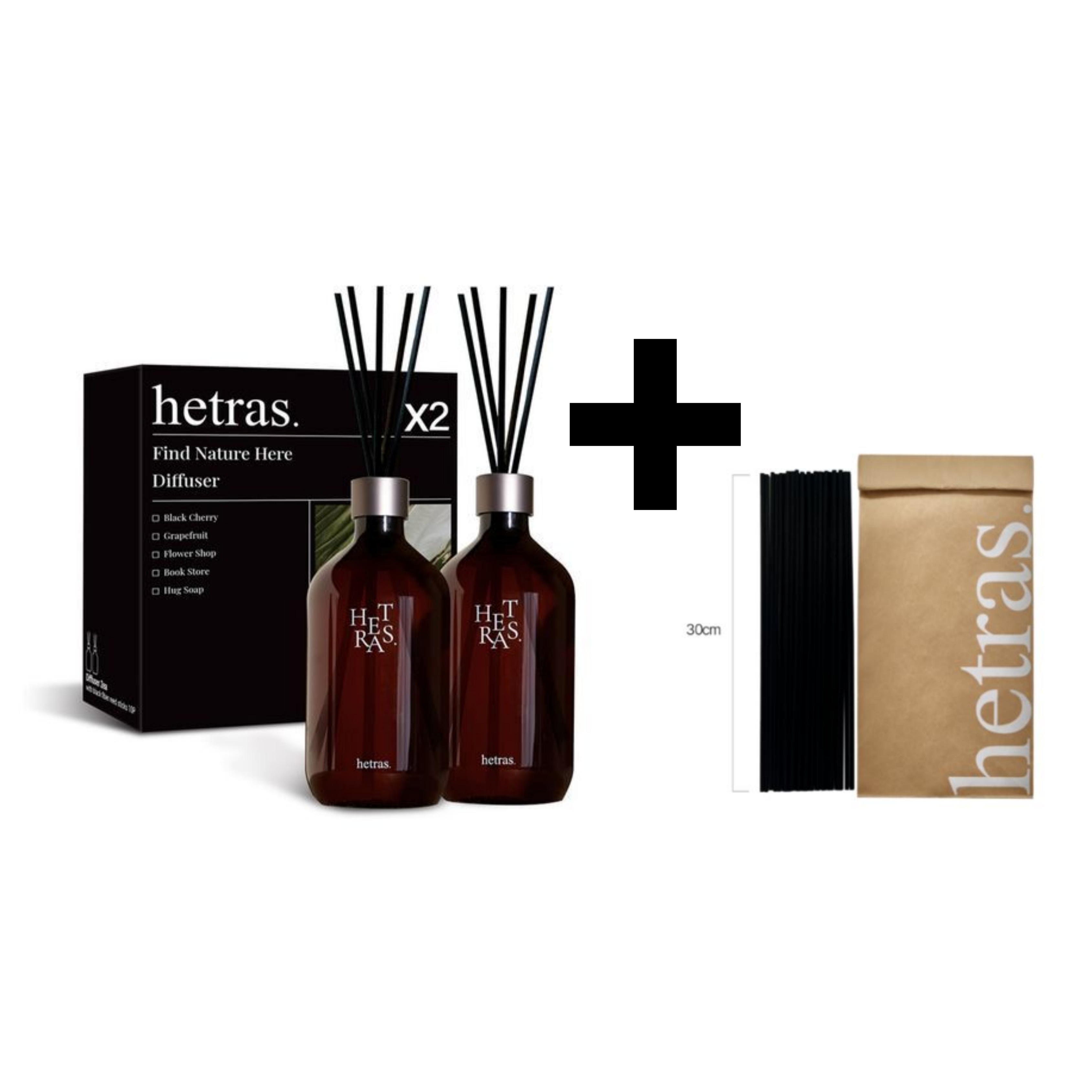 プレミアム 大容量 ディフューザー 510ml 2個入り 企画セット+リードスティック5個追加贈呈