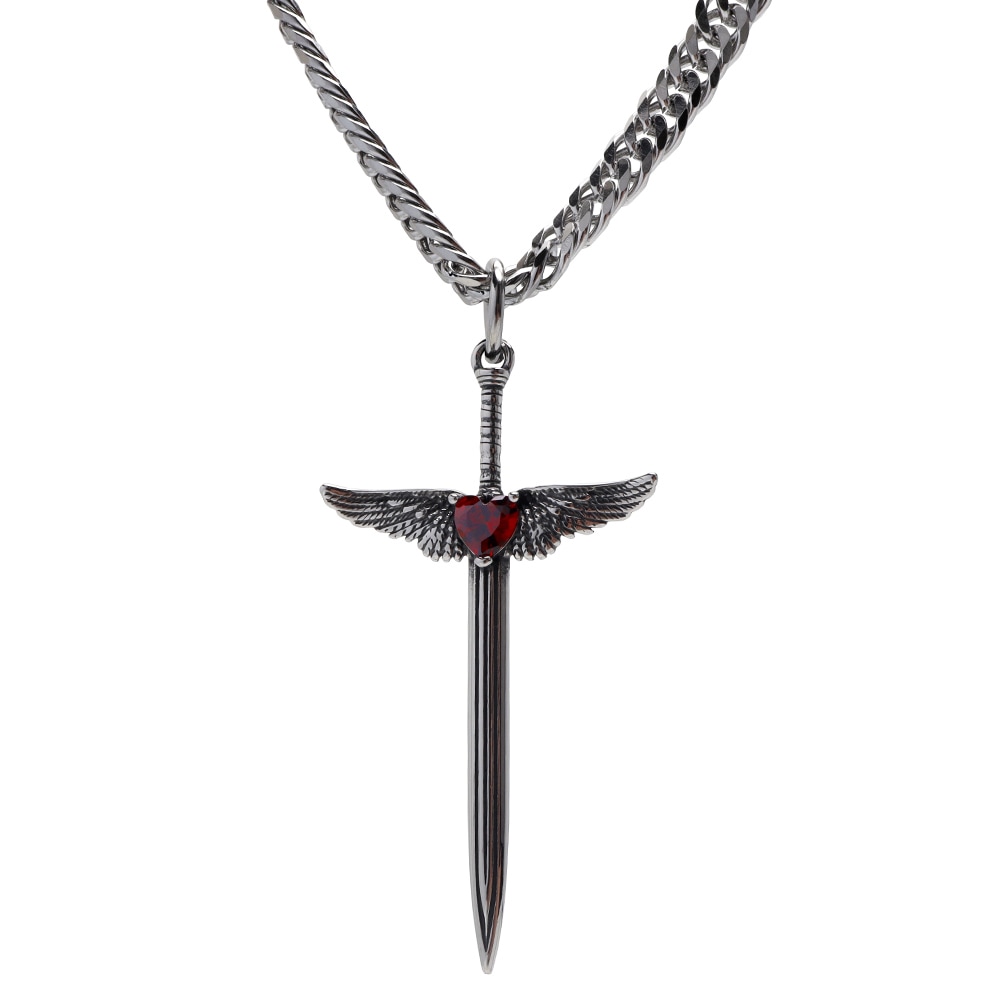 ハートストーンソード＆ダブル喜平 [n865-n348-6mm]