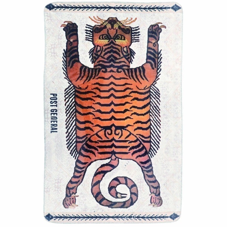 POST GENERAL フランネルフリースブランケット ホワイトタイガー ポーラーベアー タイガー 毛布 ブランケット 寝具 ひざ掛け 膝掛け 毛布 掛け毛布 大判 ソファーブランケット クレエ C 5,442円