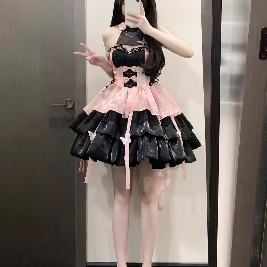 キキョウ キューピッドの約束 ロリータ ダークショートスカート キュート プリンセスドレス ショートスカート スイートサマー