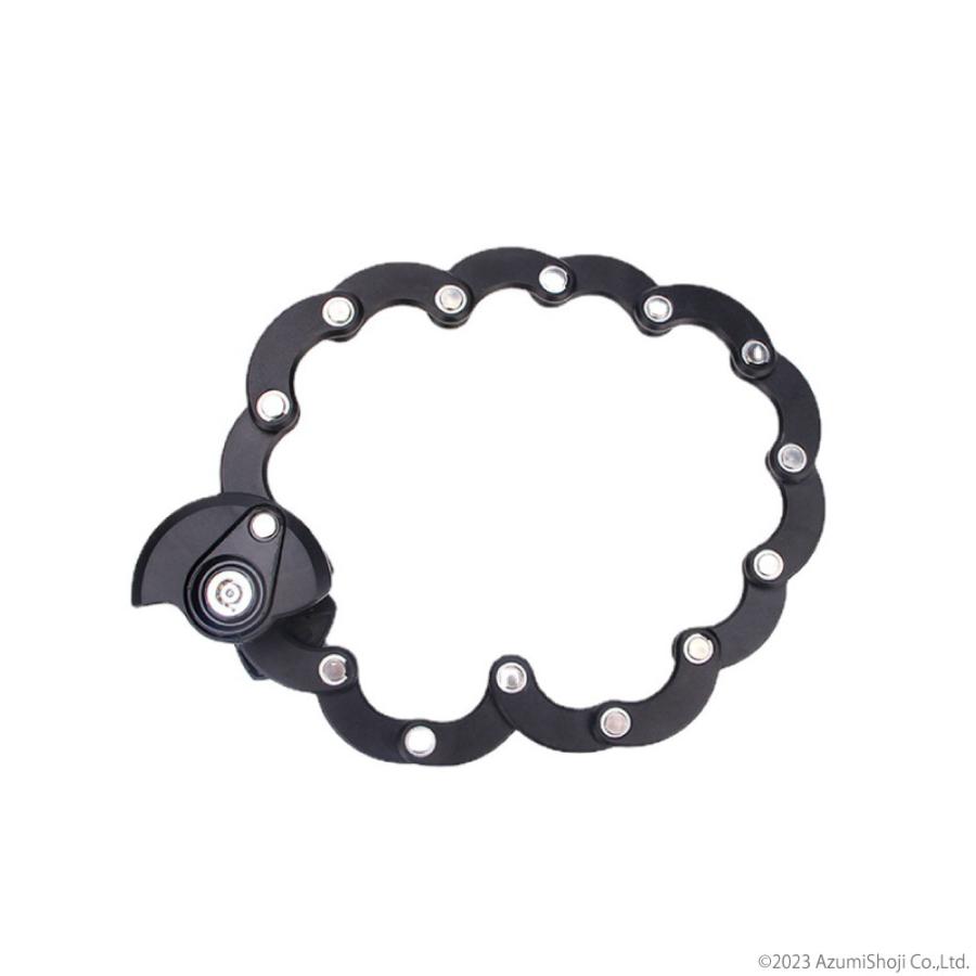 【即納】チェーン式 自転車ブレードロック 鍵 折りたたみ式 盗難防止 高強度 切れない 屋外 クロスバイク ロードバイク ブレード 持ち運び ブラック
