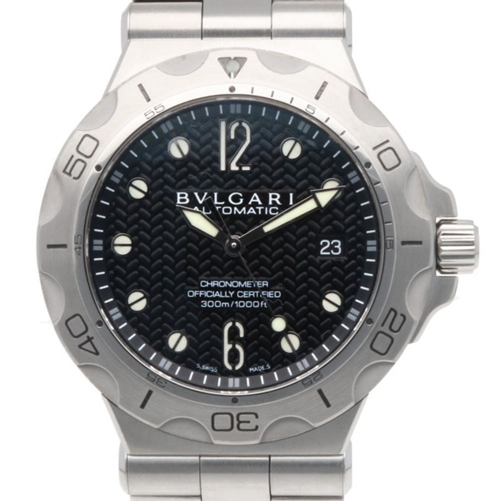 ブルガリ ディアゴノ スクーバ 腕時計 ステンレススチール DP42SDS 自動巻き 1年保証 BVLGARI 中古