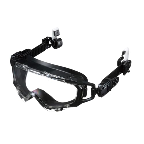 山本光学 保護ゴーグル SS-7000CL クイックベルト(ヘルメット専用) ブラック 外側/防汚撥水コート+内側/高性能くもり止め 日本製 紫外線カット