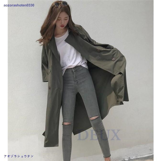 トレンチコート スプリングコート レディース 薄手 トレンチコート 春 ロング丈 アウター コート カジュアル 2023 20代 30代 40代 50代 トレンチコート