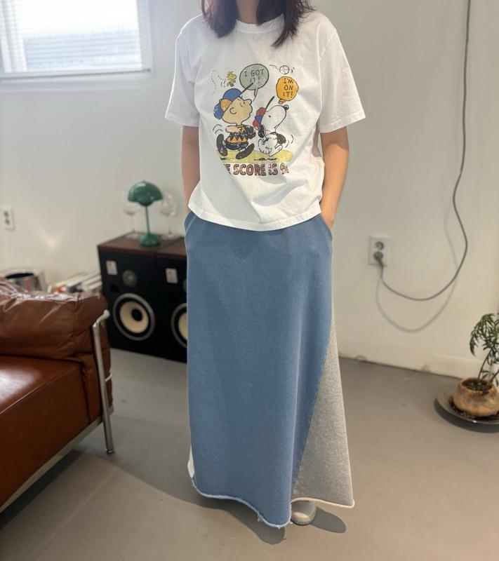 ピグメント配色スカート
