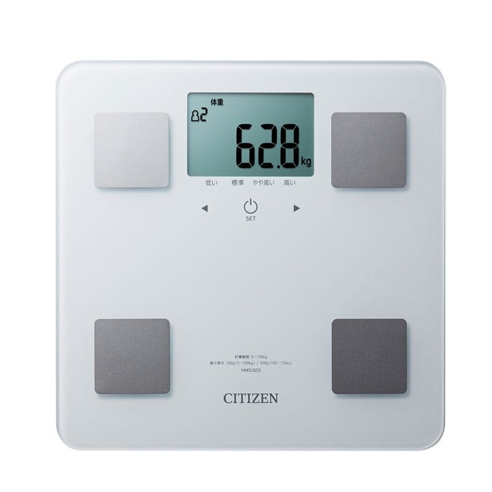 シチズン 体組成計 体重計 体脂肪計 CITIZEN HMS323-WH ホワイト