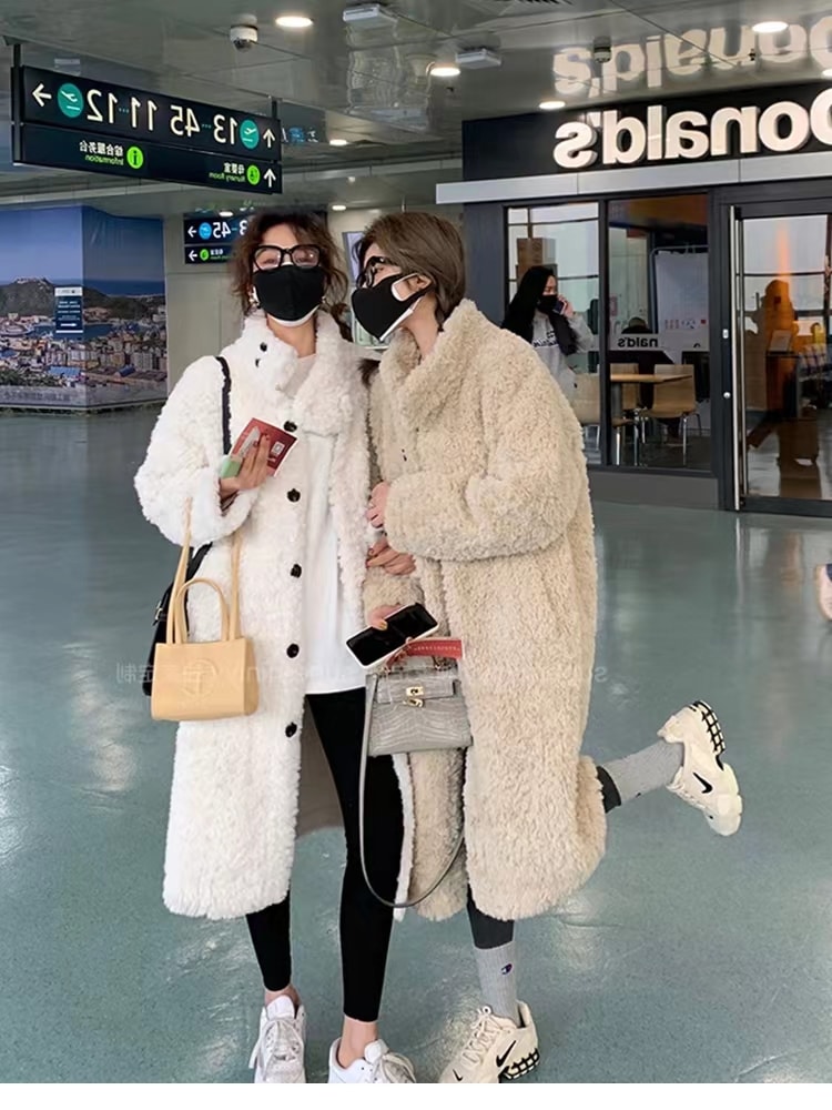 もこもこ ファーコート イミテーションファーコート ロングファーコート エコファー ファー ふわふわ コート ジャケット アウター 冬 レディース 可愛い ２カラー D151