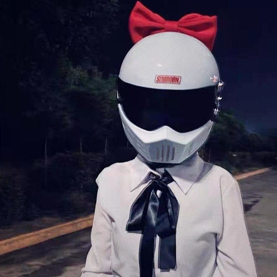 カワサキライメンボウヘルメットデコレーション爆発音ガールゴーカートバイク電動バイクバイクフルヘルメット