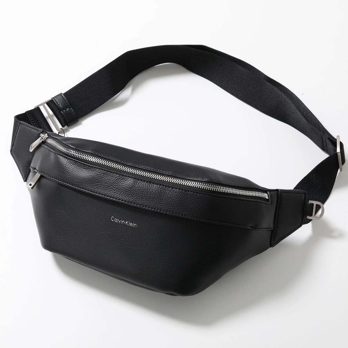 Calvin Klein カルバンクライン ボディバッグ RAISED WAISTBAG LV04D3161G メンズ エコレザー ベルトバッグ クロスボディ ロゴ 鞄 UB1/BLACK