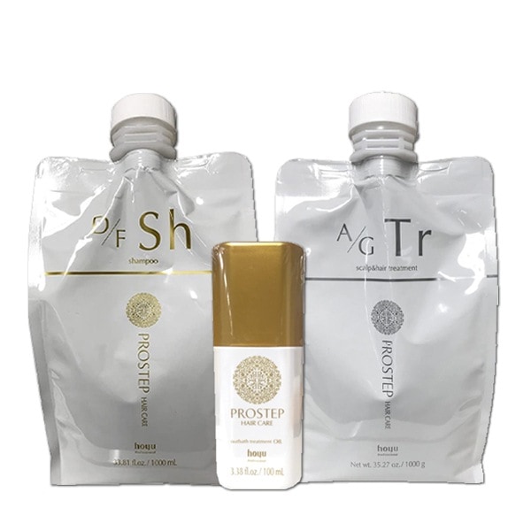 プロステップ ヘアケア シャンプー 1000mL + トリートメント1000g + アウトバストリートメント [D／F・A／G・オイル・ミルク] 詰め替え 選べるセット