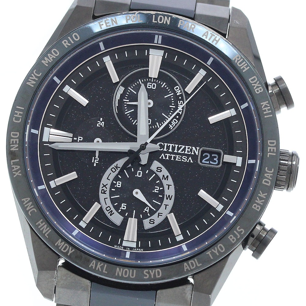 シチズン CITIZEN H800-A1CN201/AT8187-75E アテッサ 35th Anniversary ソーラー電波 メンズ _939167【中古】