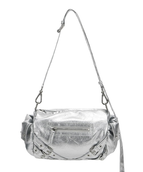【DEINET】 STUD POCKET BAG IN SILVER ショルダーバッグ 正規品