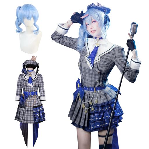 コスパ最高 即納 星街すいせい コスプレ ウィッグ付き VTUBER コスプレ衣装 大人用 仮装 文化祭 イベント LIVE2D コスチューム ステージ服 星街すいせい ウィッグ付き M 11,963円