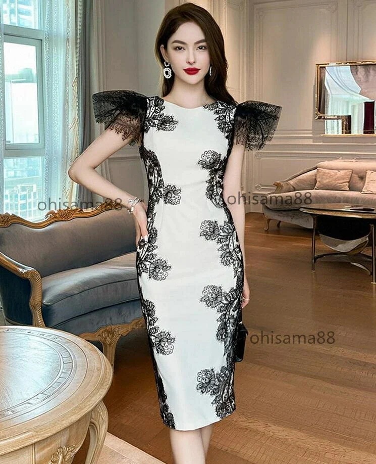 新品大人気タイトワンピース オフィス 二次会 結婚式 お呼ばれワンピース 夏服 お嬢様 着痩せ ドレス レディースワンピース セクシー 可愛い パーティードレス 通勤 OL 韓国風 きれいめ 上品 ワ