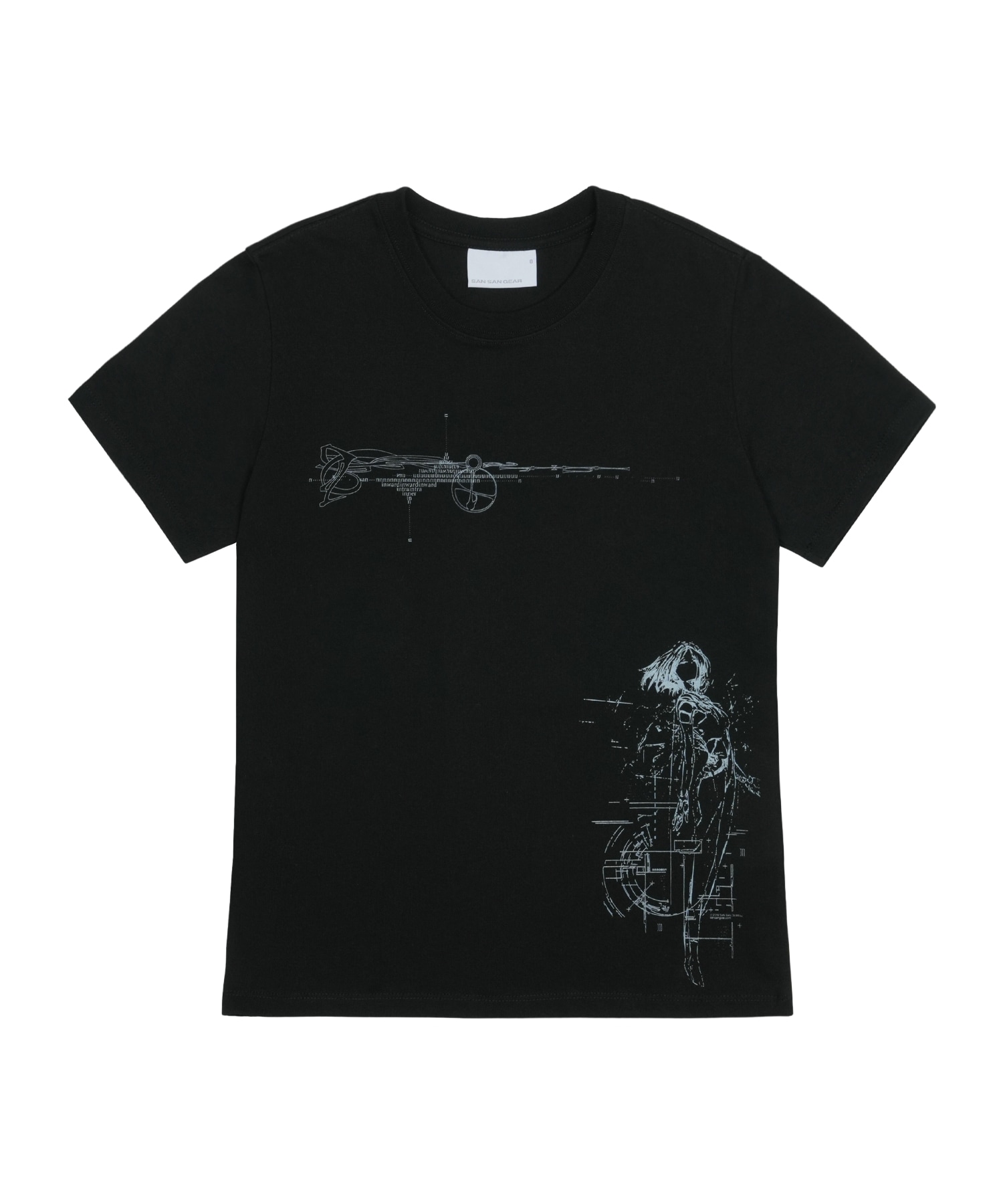 【SANSANGEAR】 26SS RESONIAN T-SHIRT : BLACK(0)