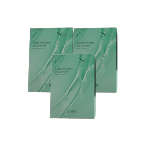 キムジョンムンアロエ ラセンス ロエキュア リアロエ フィトグリーンアンプルマスク 30枚入
