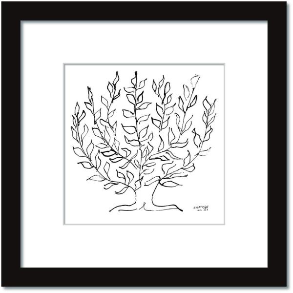 ファブリックパネル アートフレーム おしゃれ モダンアート 壁掛け ウォールデコレーション アンリマティス 名画 Le Platane 325x325mm