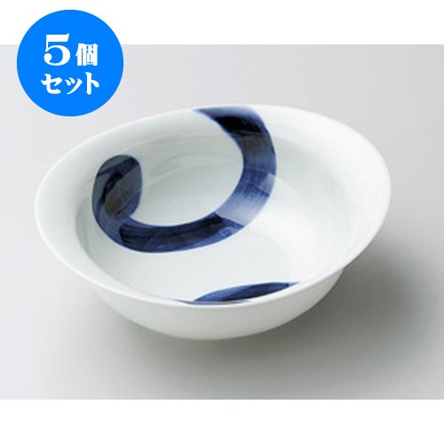 5個セット 向付 渦紋スープ碗(有田焼) [15×12.5×5cm・300cc] 旅館 料亭 和食器 飲食店 業務用