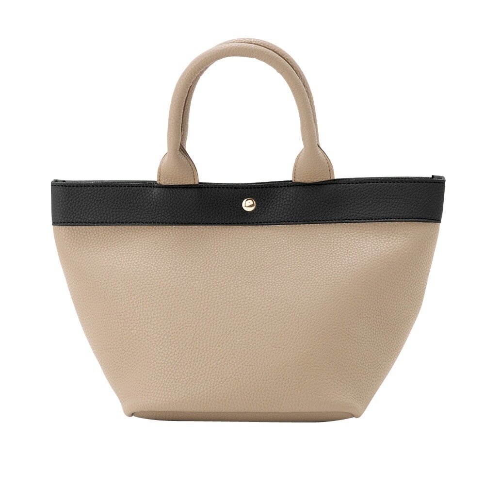 幅広マチトートバッグ バイカラー 無地 レディース 鞄 小さめなのに大容量 軽量 軽い 大人