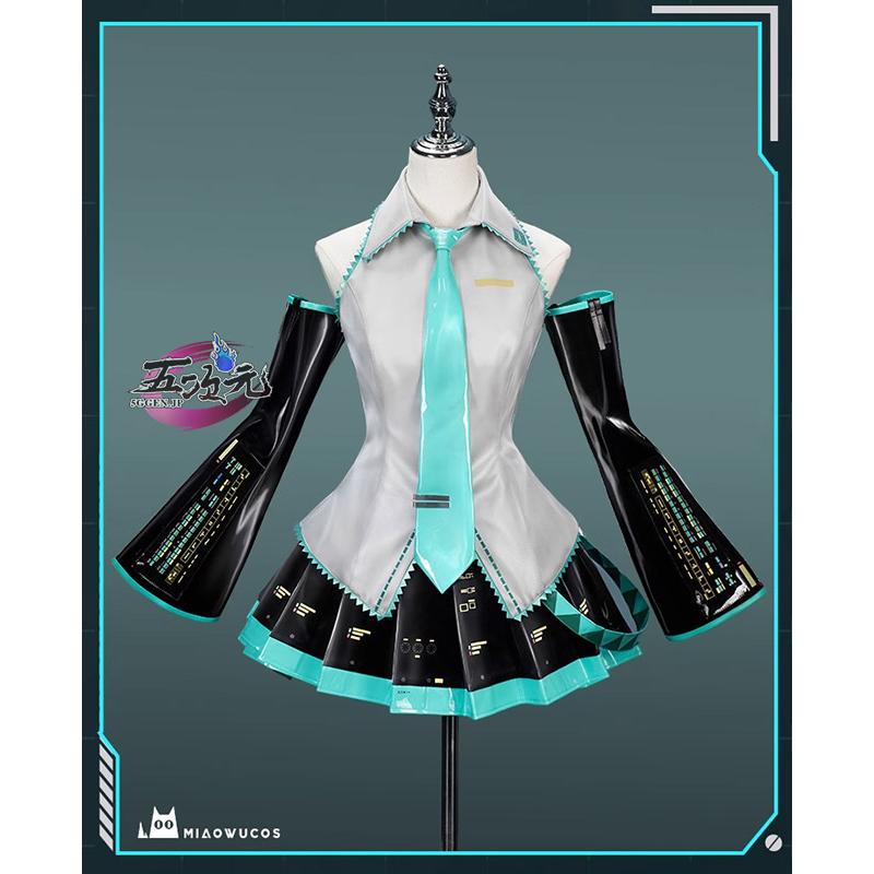 三分妄想　ボーカロイド　初音ミク　通常V　コスプレ衣装　中国公式許可あり　ウィッグ　髪飾り　ヘッドホンセット　靴　追加可能