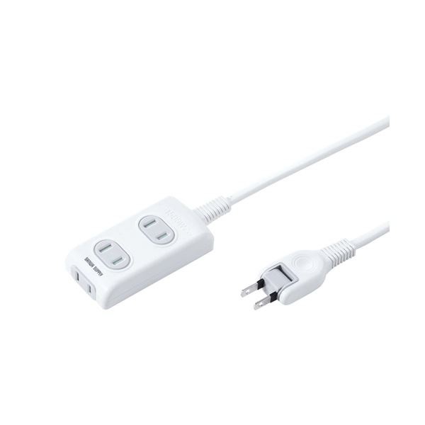 (まとめ) サンワサプライ 火災予防安全タップ ホコリ防止シャッター付 2P・3個口 2.0m TAP-TSH32N 1個 (×10セット)