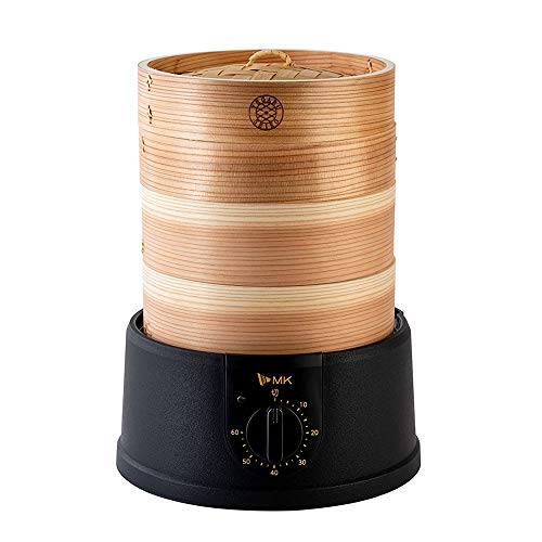 エムケー精工 せいろ 蒸し器 二段 セット 18cm 電気せいろ 蒸し器 中華せいろ 家庭用 杉製