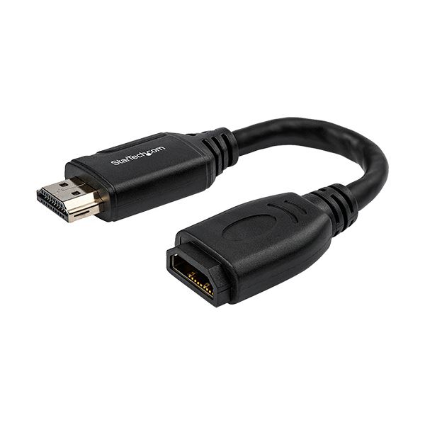 （まとめ） StarTech.com HDMI延長ケーブル 4K／60Hz 15cm ブラック HD2MF6INL 1本 [x3セット]