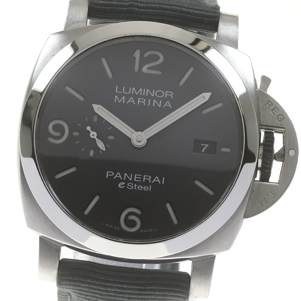 パネライ PANERAI PAM01358 ルミノールマリーナ eSteel Grigio Roccia スモールセコンド 自動巻き メンズ 良品 箱・保証書付き_840624【中古】