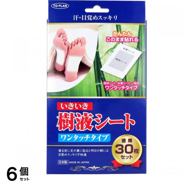 トプランいきいき樹液シートワンタッチタイプ 30枚入 6個セット