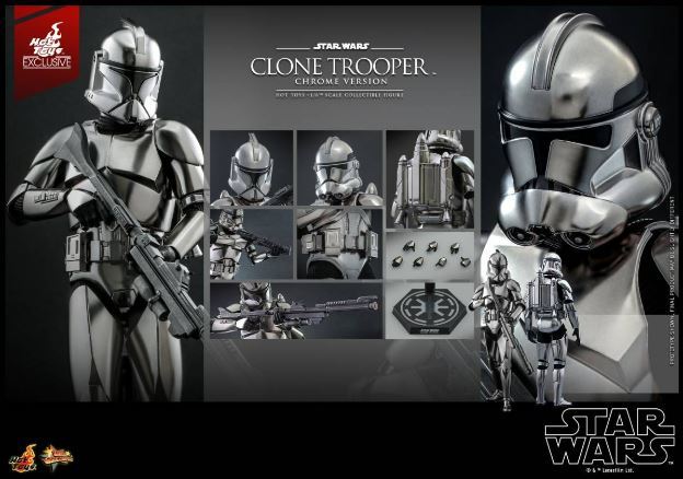 新品未開封HOTTOYS ホットトイズ １／６MMS643 Star wars クローントルーパー (クロム版) Clone Trooper chrome version フィギュア 限定版