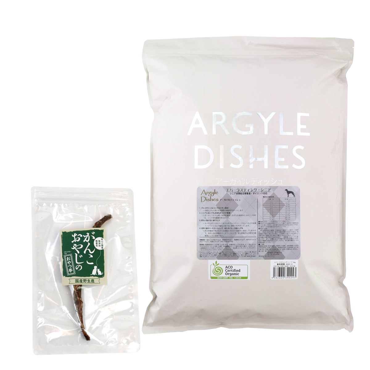 アーガイルディッシュ ドッグフード エバーラスティングシニア 4kg【国産鹿のスペアリブ ミドルカット 1本入り付き】