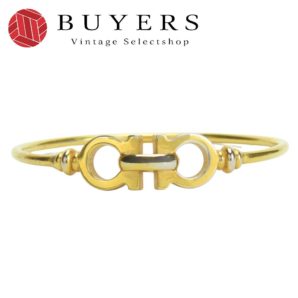 中古 バングル ガンチーニ メタル ゴールド メッキ アクセサリー レディース 女性