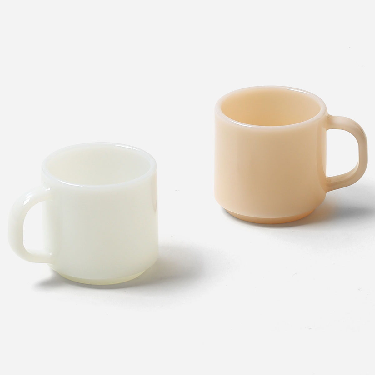 ミルクガラス食器 イデアコ テーブルウェア ミルクガラス マグカップ 2点ペアセット ideaco Milk Glass mug cup 2pcs ホワイト/エクリュ