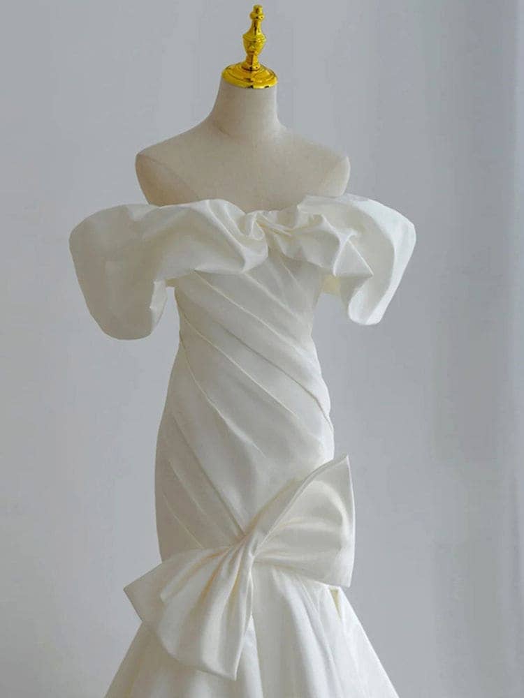 ワンショルダーライトウェディングドレス2025気質テール花嫁外出糸スーパーウェルカム糸宴会イブニングドレススカート