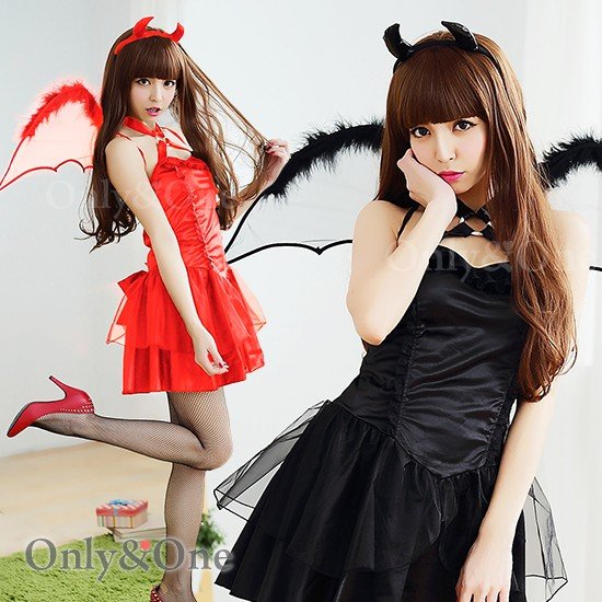 86ハロウィン デビル 悪魔 コスチューム コスプレ衣装 全2色(akk)
