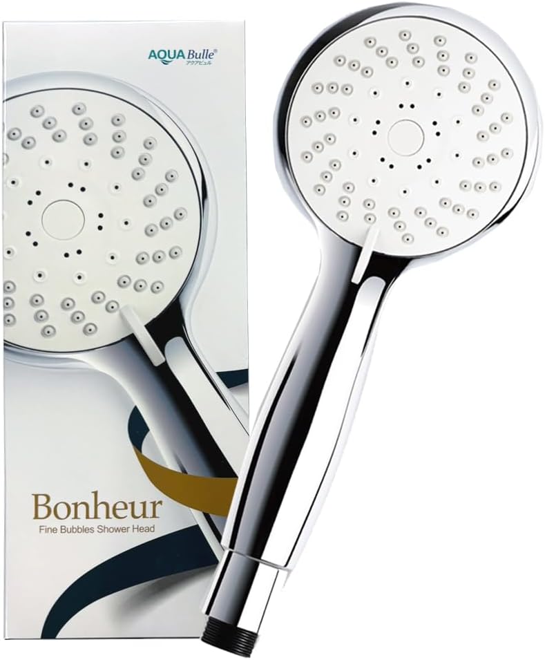 【5段水流切替】アクアビュル 癒しのミストシャワー ボヌール ウルトラファインバブルシャワーヘッド 日本企業 繊細ミストで癒しの洗い心地 65％ 節水 5段階水流 ミスト 節水 簡単取付け ナノバブル