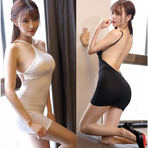 Qoo10] 超セクシー シースルー 背中出し ワンピ