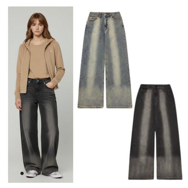 [モダ富平] 女性用ヒドゥンバンディングバックブラッシュスーパーワイドデニムパンツ10540-155-804-10_BP