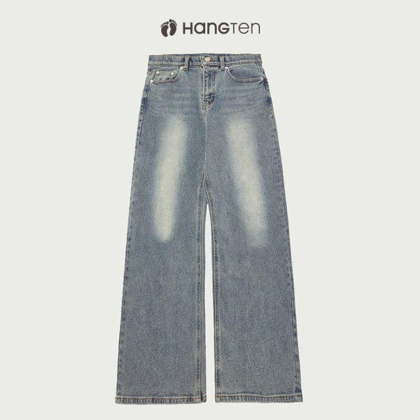 女性用隠しバンディングバックブラッシュワイドデニムパンツ 10540-155-801-10T-SH