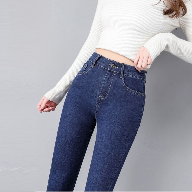 デニムパンツ ボトムス パンツ レディース スキニーデニムパンツ デニム スキニー タイト フィット ハイウエスト 青 ブルー ハリ感 オシャレ シンプル 可愛い キレイめ 上品 フェミニン ちょい甘