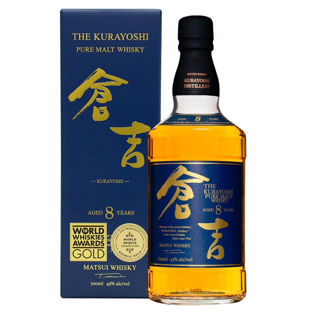 倉吉8年 松井酒造 ピュアモルトウイスキー 43度 700ml 正規品 国産 ウイスキー 長期熟成 ホワイトオーク樽 倉吉蒸溜所 メーカー公式 whiskey